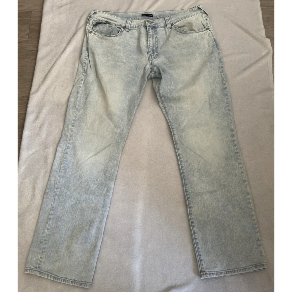 True Religion Ricky Relaxed Straight Jeans Men’s Size 40 Light Wash Denim Y2K